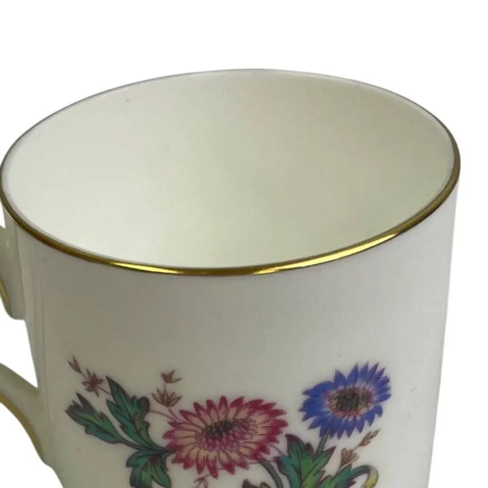 Vintage Wedgwood Devon Sprays England Cup & Saucer Floral Bone China Teacup Set
